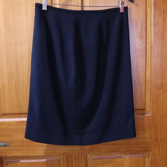 San Louis Black Wool Skirt Suit Blazer Jacket Set 14 Career Formal Funeral Suit - Picture 10 of 13